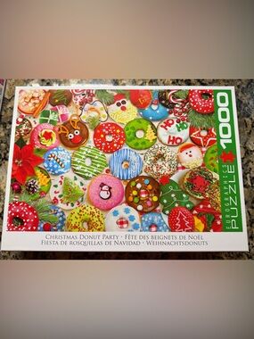 🎄🍩 Christmas Donut Party Puzzle – 1000 Pieces 🍩🎄
